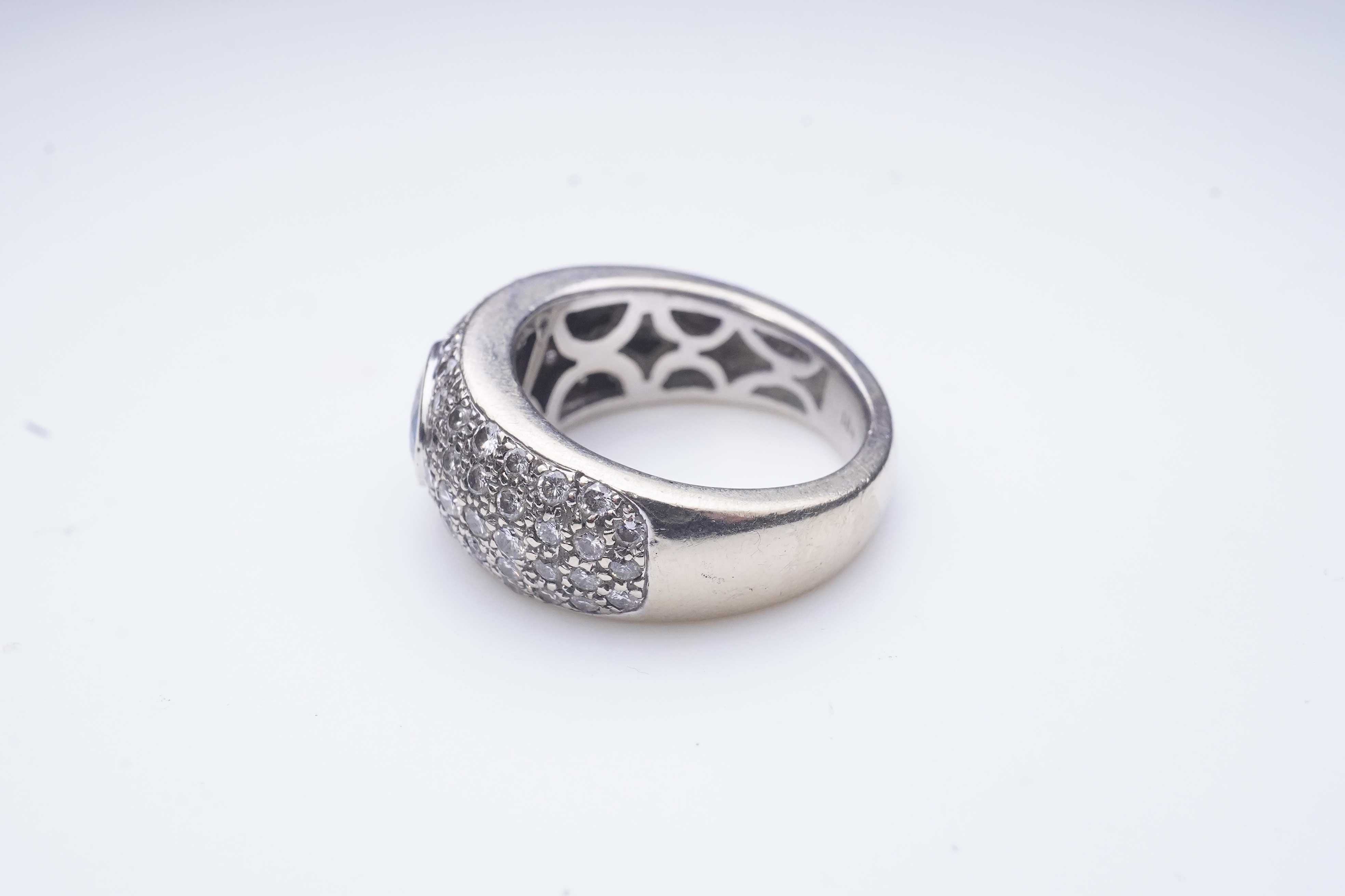 A sapphire and diamond ring